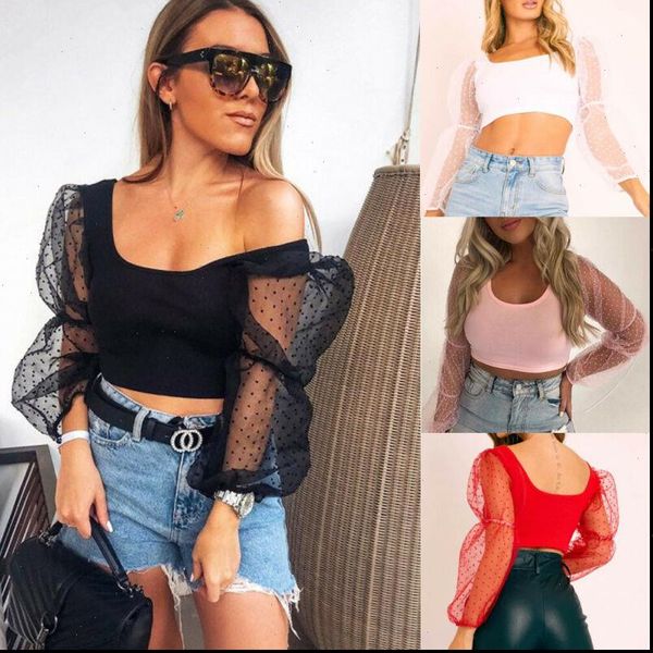 fashion women see through sheer mesh dot puff long sleeve shirt shirts chiffon elegant party club clothes, White
fashion women see through sheer mesh dot puff long sleeve shirt shirts chiffon elegant party club clothes, White