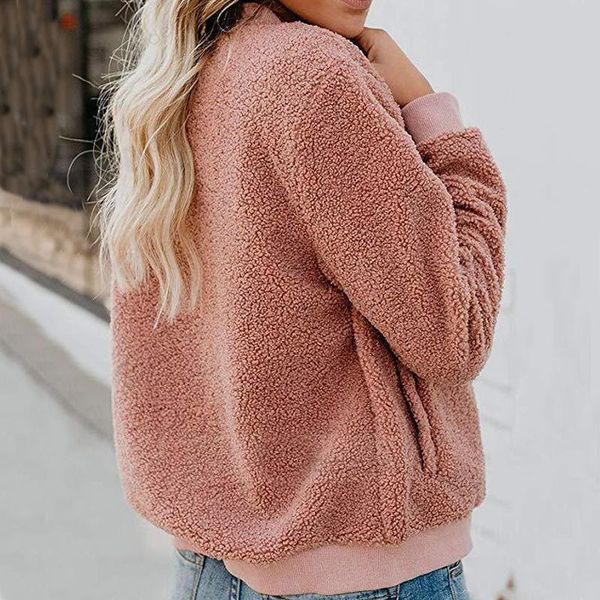 women's jackets 2021 fashion winter teddy faux fur coat jacket women warm female clothes with pockets overcoat, Black;brown
women's jackets 2021 fashion winter teddy faux fur coat jacket women warm female clothes with pockets overcoat, Black;brown