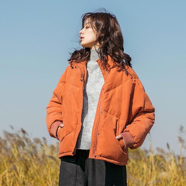 women's jackets winter retro women loose padded coat mori girl stand button pocket casual female blended 2021, Black;brown
women's jackets winter retro women loose padded coat mori girl stand button pocket casual female blended 2021, Black;brown