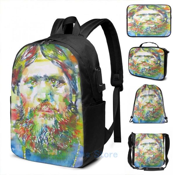 backpack funny graphic print rasputin watercolor portrait usb charge men school bags women bag travel laptop
backpack funny graphic print rasputin watercolor portrait usb charge men school bags women bag travel laptop
