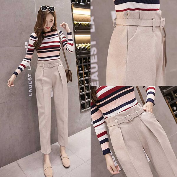 skirts women's autumn winter thickened high waist woolen pants office ladies casual sashes ankle-length pantalon femmen y108 qxfd, Black
skirts women's autumn winter thickened high waist woolen pants office ladies casual sashes ankle-length pantalon femmen y108 qxfd, Black