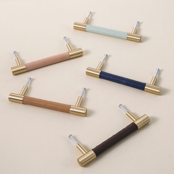 nordic style/ leather+ brass handles drawer cabinet knobs kitchen door handle cupboard wardrobe pull handles furniture fittings
nordic style/ leather+ brass handles drawer cabinet knobs kitchen door handle cupboard wardrobe pull handles furniture fittings