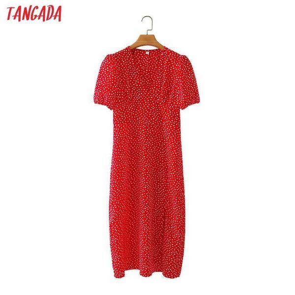 tangada summer women red dots robe dress puff short sleeve ladies midi dress vestidos 2m32 210609, Black;gray
tangada summer women red dots robe dress puff short sleeve ladies midi dress vestidos 2m32 210609, Black;gray