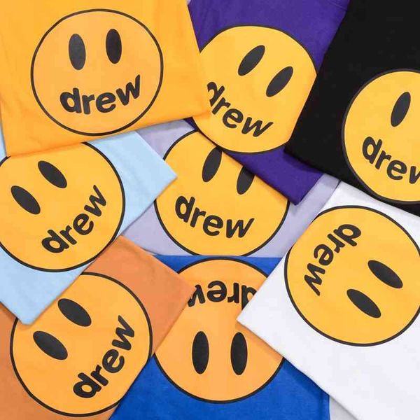 drew smiley face t-shirt brand short sleeve female ins justin bieber same loose fitting male couple fog fashion tee, White
drew smiley face t-shirt brand short sleeve female ins justin bieber same loose fitting male couple fog fashion tee, White