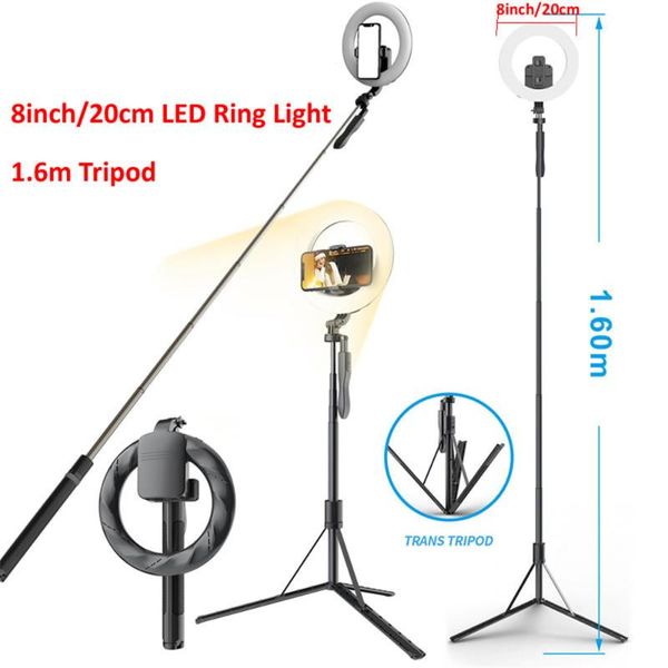 selfie monopods foldable wireless bluetooth stick 8inch led ring pography light lamp handheld remote shutter for smartphone tripod
selfie monopods foldable wireless bluetooth stick 8inch led ring pography light lamp handheld remote shutter for smartphone tripod