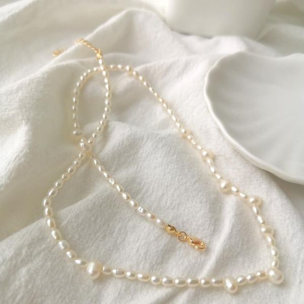natural freshwater pearl necklace vintage baroque pearl jewelry for women, Golden;silver
natural freshwater pearl necklace vintage baroque pearl jewelry for women, Golden;silver