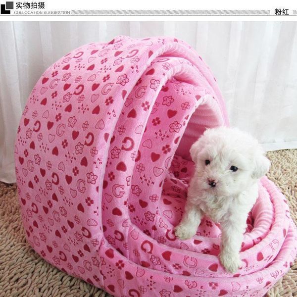 lovely pink cat and dog beds, pet house, attractive doggie and catty nest 
lovely pink cat and dog beds, pet house, attractive doggie and catty nest