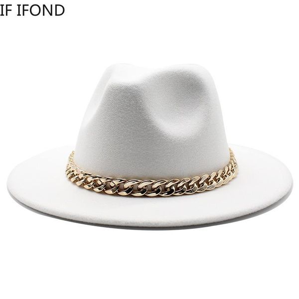 wide brim hats bauhinia womens's jazz fedora hat 7cm with gold chain band felt trilby formal party sombrero hombre, Blue;gray
wide brim hats bauhinia womens's jazz fedora hat 7cm with gold chain band felt trilby formal party sombrero hombre, Blue;gray