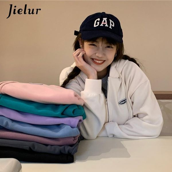 women's hoodies & sweatshirts 8 solid colors basic hooded sweatshirt velvet thicken zip-up bf fashion vintage pockets streetwear s, Black
women's hoodies & sweatshirts 8 solid colors basic hooded sweatshirt velvet thicken zip-up bf fashion vintage pockets streetwear s, Black