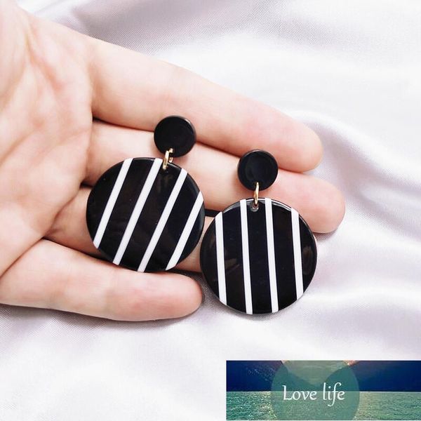 korean stripe round dangle earrings for women fashion black white joker party earrings hanging statement drop earrings jewelry, Silver
korean stripe round dangle earrings for women fashion black white joker party earrings hanging statement drop earrings jewelry, Silver