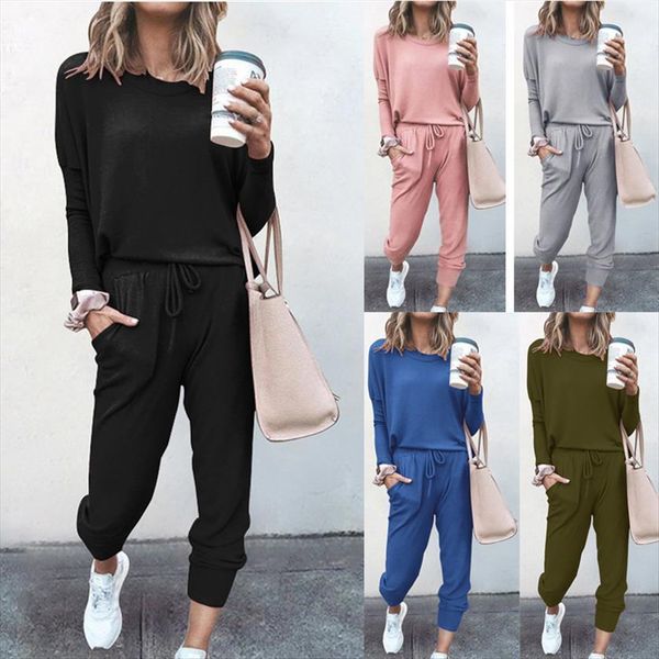solid color long sleeve womenpant o neck blouse sport tracksuit sports shirts autumn winter set print, White
solid color long sleeve womenpant o neck blouse sport tracksuit sports shirts autumn winter set print, White