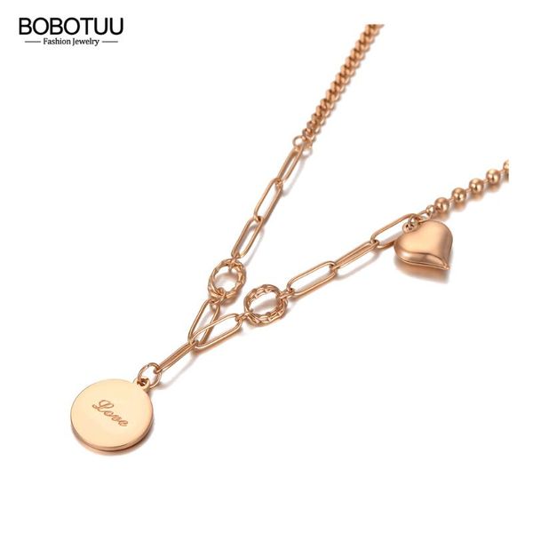 chains bobotuu rose gold love & heart charm pendant necklaces for women girls trendy titanium steel bohemia party necklace bn20212, Silver
chains bobotuu rose gold love & heart charm pendant necklaces for women girls trendy titanium steel bohemia party necklace bn20212, Silver