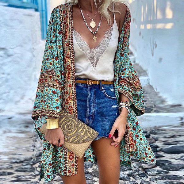 women's blouses & shirts women cardigan summer open front bohemian floral printed blouse kimono casual loose beach vintage long sleeve, White
women's blouses & shirts women cardigan summer open front bohemian floral printed blouse kimono casual loose beach vintage long sleeve, White