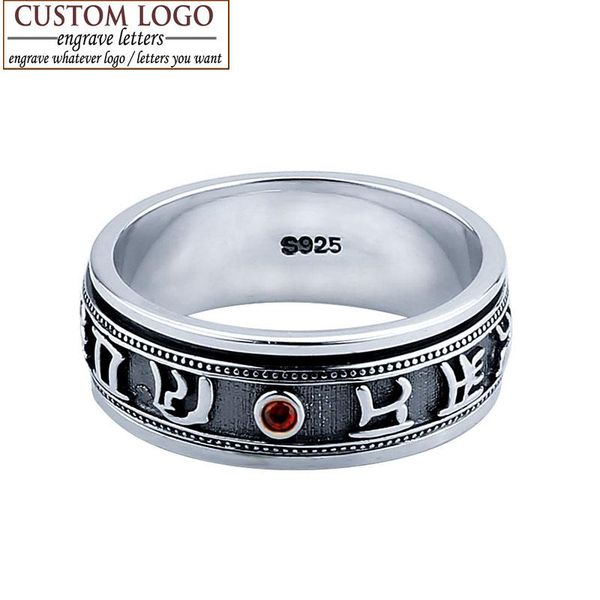 cluster rings fine jewelry 100% genuine sterling red garnet men punk retro thai mantra amulet ring unique gift, Golden;silver
cluster rings fine jewelry 100% genuine sterling red garnet men punk retro thai mantra amulet ring unique gift, Golden;silver