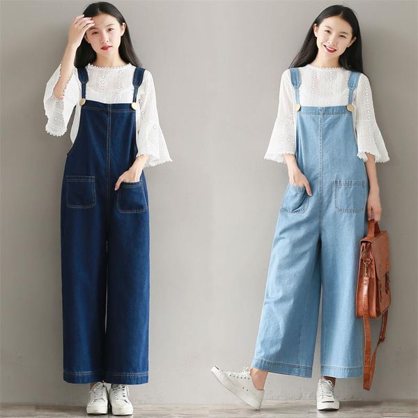 women's jumpsuits & rompers retro denim straps wide leg pants women solid color lager loose casual thin section pockets spring autumn o, Black;white
women's jumpsuits & rompers retro denim straps wide leg pants women solid color lager loose casual thin section pockets spring autumn o, Black;white