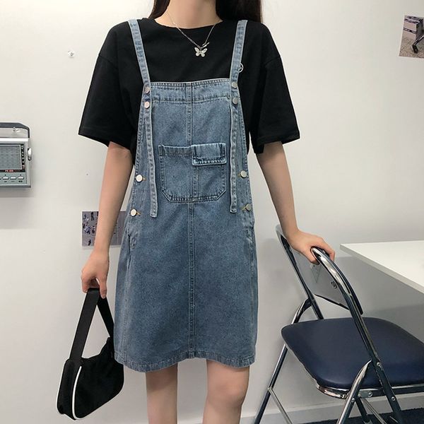 2021 new korean preppy style summer women soild color loose short straps denim dess a line jeans womens (78359 kibj, Black;gray
2021 new korean preppy style summer women soild color loose short straps denim dess a line jeans womens (78359 kibj, Black;gray