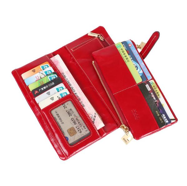 wallets jccs designer genuine leather folding wallet women's & men's retro purse clutch, Red;black 
wallets jccs designer genuine leather folding wallet women's & men's retro purse clutch, Red;black