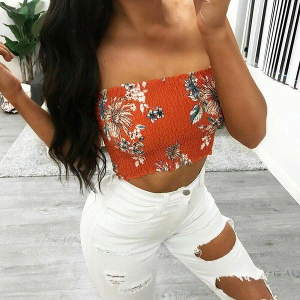 summer new style fashion women off shoulder elastic tube bra blouse strapless bandeau crop shirt, White
summer new style fashion women off shoulder elastic tube bra blouse strapless bandeau crop shirt, White