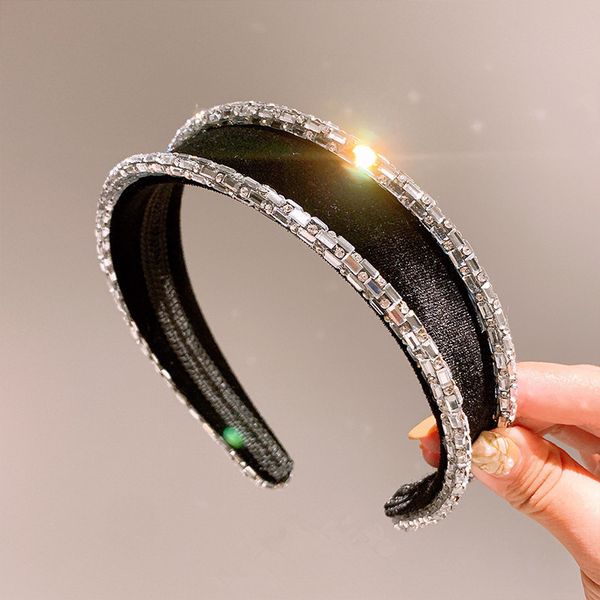 75% off design quality black velvet hair hoop french exquisite wide edge super glittering crystal head press pin, Silver
75% off design quality black velvet hair hoop french exquisite wide edge super glittering crystal head press pin, Silver