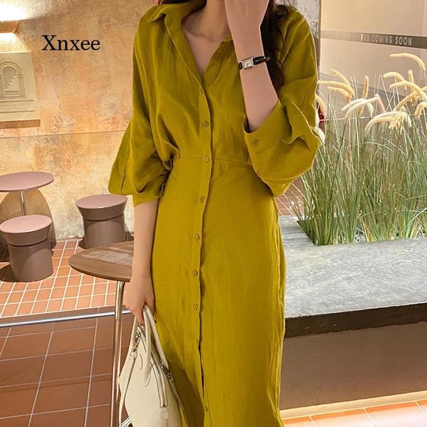 casual dresses french vintage shirt dress women fashion long sleeve summer button midi female loose party maxi robe vestido, Black;gray
casual dresses french vintage shirt dress women fashion long sleeve summer button midi female loose party maxi robe vestido, Black;gray