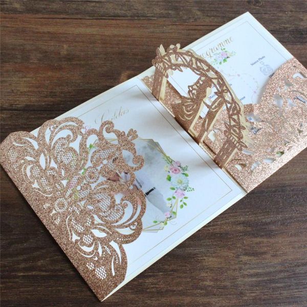 greeting cards tri-fold up wedding invitations couple laser cutting customized invite rsvp printing 50 sets
greeting cards tri-fold up wedding invitations couple laser cutting customized invite rsvp printing 50 sets