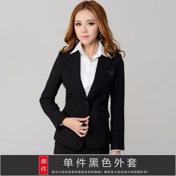 women's suits & blazers spring and autumn professional wear high-end fashion slim ol white-collar overalls long sleeve, White;black
women's suits & blazers spring and autumn professional wear high-end fashion slim ol white-collar overalls long sleeve, White;black