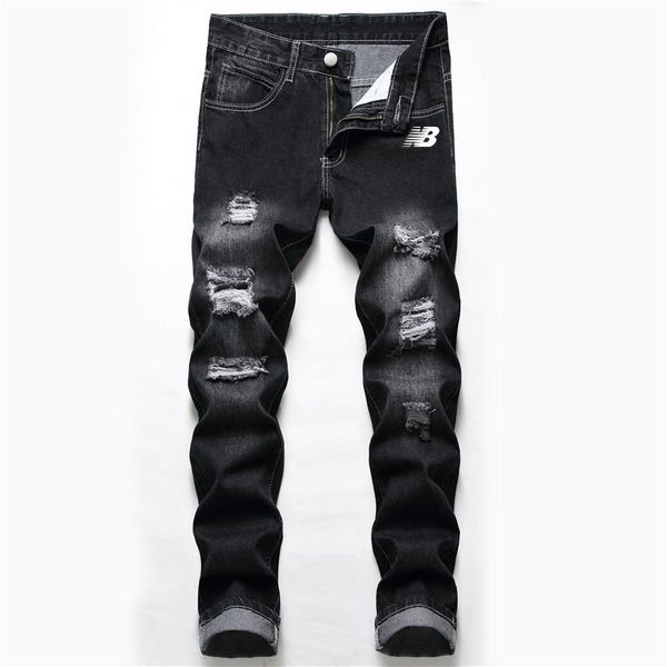 men's jeans four seasons all-purpose ripped casual sports black plus size pants fashion high street men, Blue
men's jeans four seasons all-purpose ripped casual sports black plus size pants fashion high street men, Blue