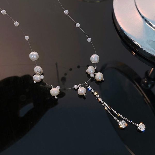 chokers origin summer temperament simulated pearl pendant necklace for women delicate long tassel rhinestone wedding jewelry, Golden;silver
chokers origin summer temperament simulated pearl pendant necklace for women delicate long tassel rhinestone wedding jewelry, Golden;silver