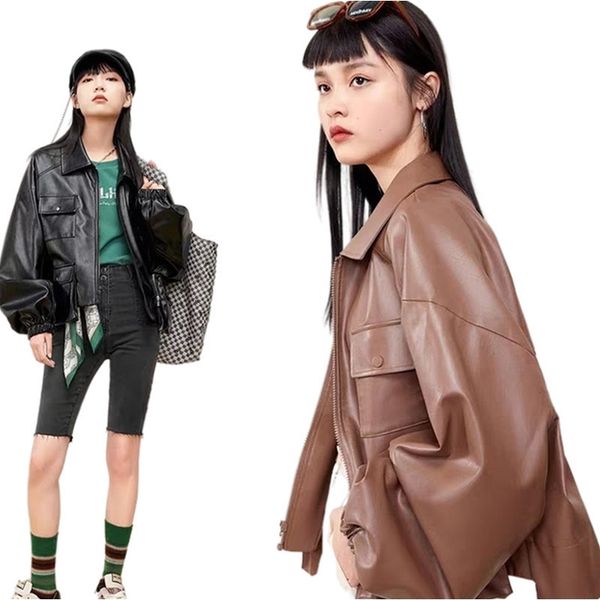 tpn functional style pu leather jacket women's fall 2021 new loose personalized awbbb3407, Black
tpn functional style pu leather jacket women's fall 2021 new loose personalized awbbb3407, Black