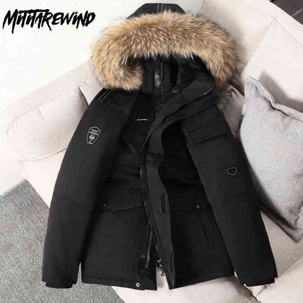 winter -30 men degree jacket down parkas hooded fur collar keep warm thicken coat outdoor windbreaker clothing, Black
winter -30 men degree jacket down parkas hooded fur collar keep warm thicken coat outdoor windbreaker clothing, Black