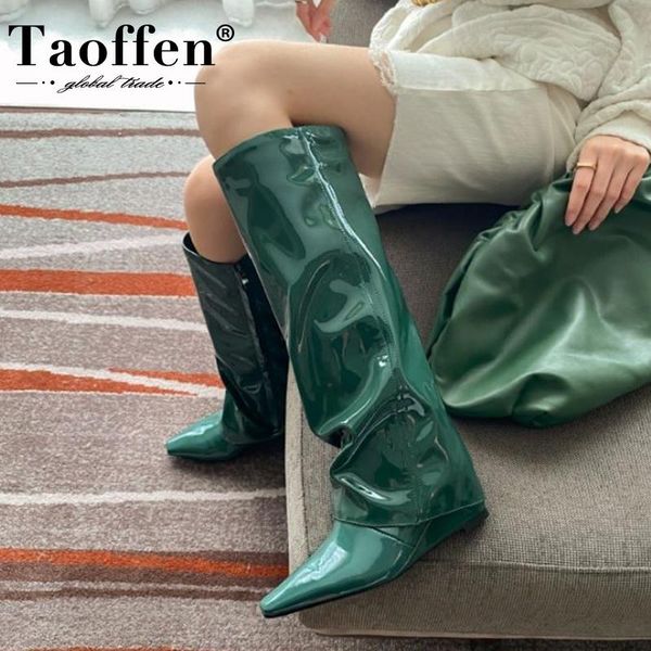 boots taoffen size 33-42 women long real leather wedges winter shoes fashion party knee high footwear, Black
boots taoffen size 33-42 women long real leather wedges winter shoes fashion party knee high footwear, Black