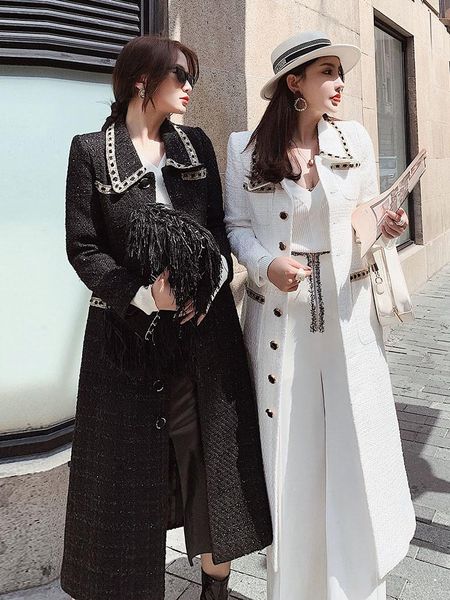 women's wool & blends white windbreaker coat women's middle and long style 2021 spring autumn fashion temperament thin early small, Black
women's wool & blends white windbreaker coat women's middle and long style 2021 spring autumn fashion temperament thin early small, Black
