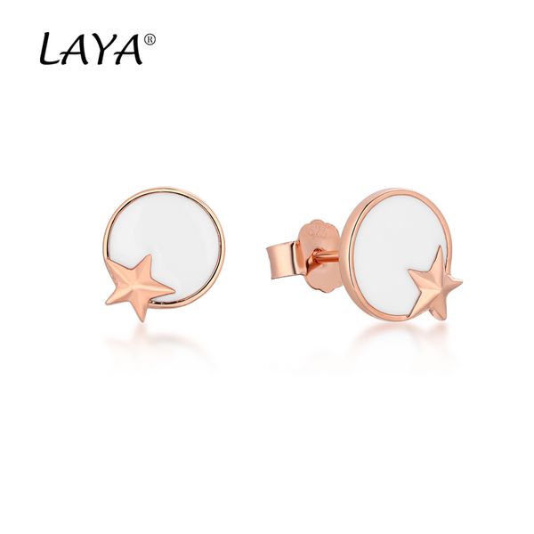 laya 925 sterling silver stud earrings for women fashion simple pentagram round design black enamel wedding party elegant luxury jewelry gif, Golden;silver
laya 925 sterling silver stud earrings for women fashion simple pentagram round design black enamel wedding party elegant luxury jewelry gif, Golden;silver