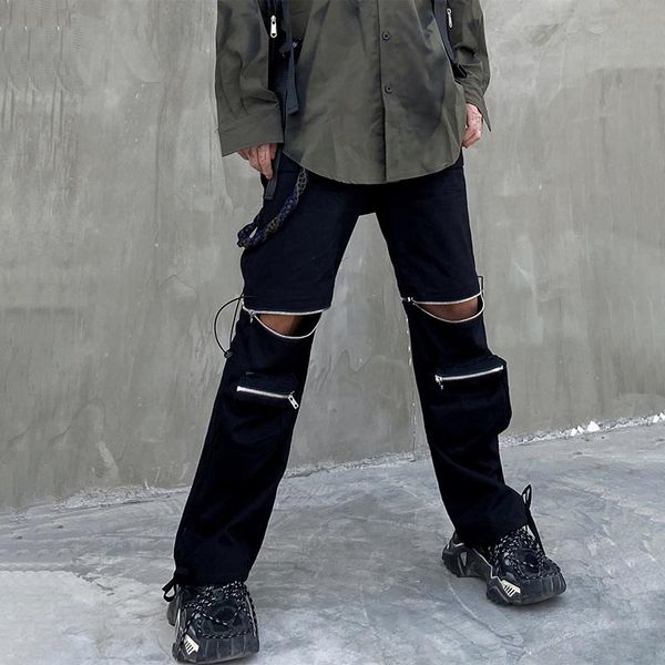 men's pants fashion original overalls loose large personalized design detachable shorts wild handsome casual straight, Black
men's pants fashion original overalls loose large personalized design detachable shorts wild handsome casual straight, Black