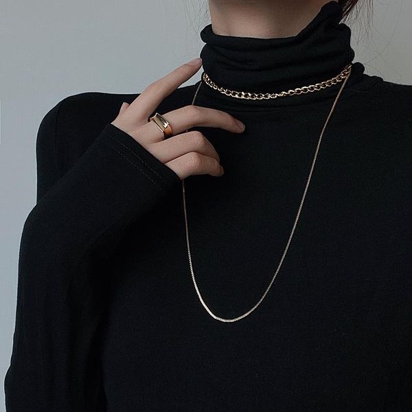 chains 2021 european and american retro style exaggerated ladies necklace ins tide double-layer chain simple personality jewelry, Silver
chains 2021 european and american retro style exaggerated ladies necklace ins tide double-layer chain simple personality jewelry, Silver