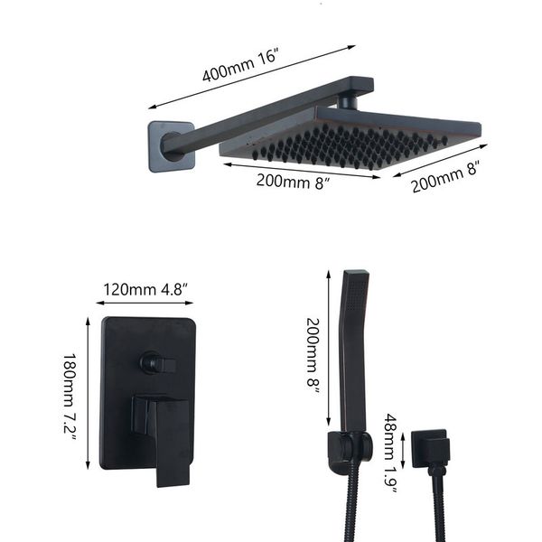 bathroom shower sets luxury black wall mounted rainfall faucet 8 inch oil rubbed bronze head & hand set shck
bathroom shower sets luxury black wall mounted rainfall faucet 8 inch oil rubbed bronze head & hand set shck