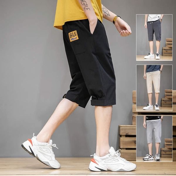 fashion brand tooling shorts 2020 summer new trend thin loose men's sports and leisure capri pants, White;black
fashion brand tooling shorts 2020 summer new trend thin loose men's sports and leisure capri pants, White;black