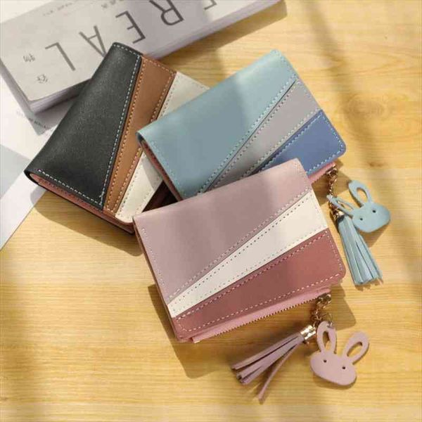 womens wallet fashion korean stitching matte short tassel clip wallets dollar zipper money purse female lovely color, Red;black
womens wallet fashion korean stitching matte short tassel clip wallets dollar zipper money purse female lovely color, Red;black