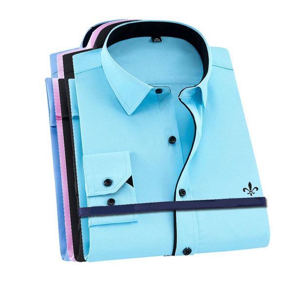 men's casual shirts dudalinas plus size camisa social masculina men shirt long sleeved classical male formal business man embroidery, White;black
men's casual shirts dudalinas plus size camisa social masculina men shirt long sleeved classical male formal business man embroidery, White;black