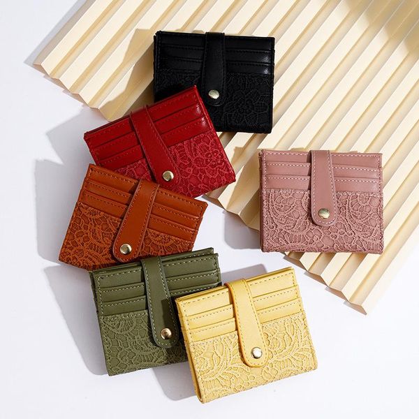 card holders embroidered lace women's holder retro multifunctional pu leather storage bag simple fashion trend multi-card coin purse, Brown;gray
card holders embroidered lace women's holder retro multifunctional pu leather storage bag simple fashion trend multi-card coin purse, Brown;gray