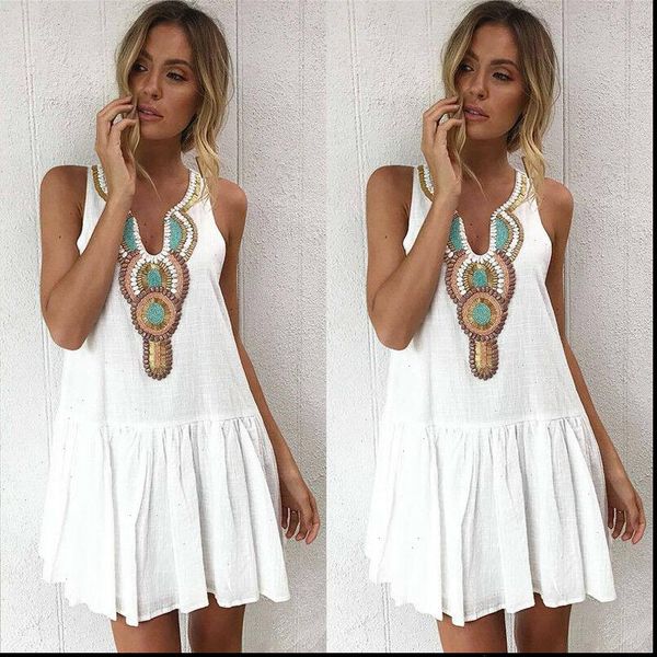 summer women sleeveless floral printed ruffles loose boho casual short evening party beach dresses sundress drop shipping, Black;gray
summer women sleeveless floral printed ruffles loose boho casual short evening party beach dresses sundress drop shipping, Black;gray