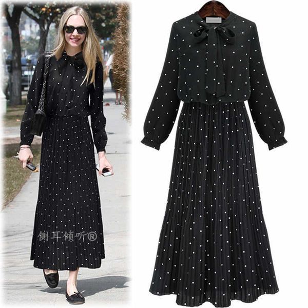 spring and autumn south korean long sleeve dress polka dot print gathered waist floral pleats women elegant 210615, Black;gray
spring and autumn south korean long sleeve dress polka dot print gathered waist floral pleats women elegant 210615, Black;gray