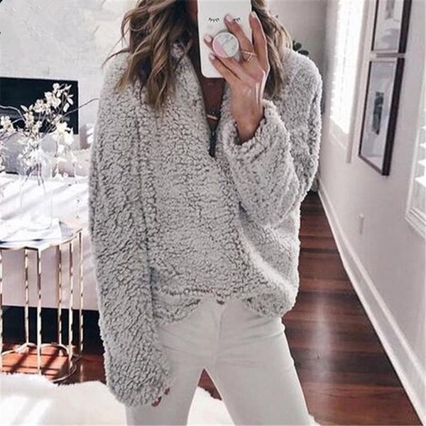 women's hoodies & sweatshirts autumn women turtleneck faux fur pullover winter casual warm long sleeve thick zipper harajuku hoodie, Black
women's hoodies & sweatshirts autumn women turtleneck faux fur pullover winter casual warm long sleeve thick zipper harajuku hoodie, Black
