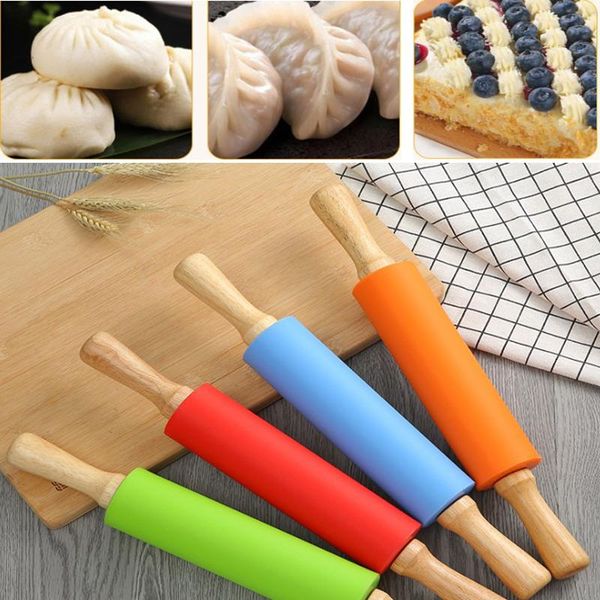 rolling pins & pastry boards 23*5cm pin silicone non-stick wooden handle dough flour roller kitchen baking cooking tool household
rolling pins & pastry boards 23*5cm pin silicone non-stick wooden handle dough flour roller kitchen baking cooking tool household