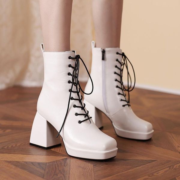 boots qzyerai european high heels ladies shoes fashion platform women black ankle modern square heel winter
boots qzyerai european high heels ladies shoes fashion platform women black ankle modern square heel winter