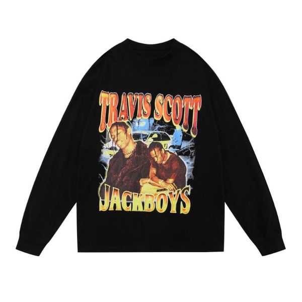 men's t-shirts zottsoz tee shirts hip hop harajuku travis scoposter print long sleeve loose fashion casual streetwear tshirt, White;black
men's t-shirts zottsoz tee shirts hip hop harajuku travis scoposter print long sleeve loose fashion casual streetwear tshirt, White;black