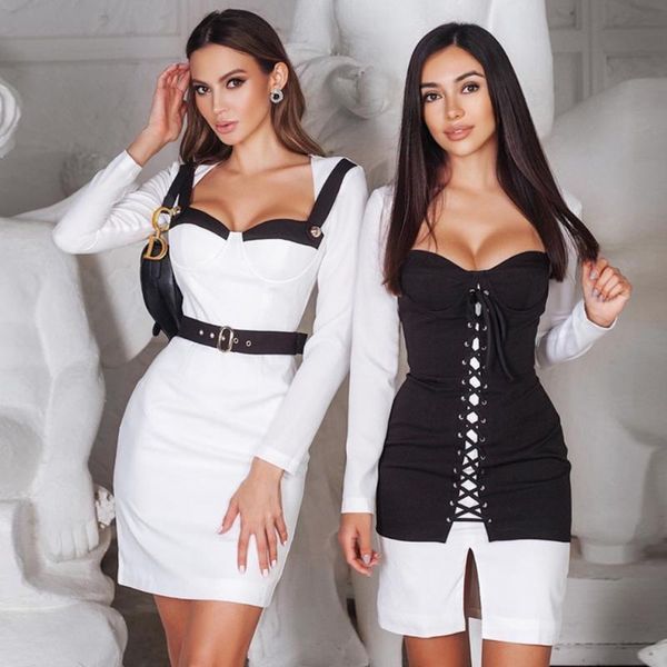 casual dresses adyce 2021 winter women black long sleeve bodycon bandage dress strapless lace up celebrity evening runway party, Black;gray
casual dresses adyce 2021 winter women black long sleeve bodycon bandage dress strapless lace up celebrity evening runway party, Black;gray