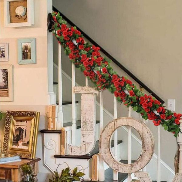 decorative flowers & wreaths silk artificial roses rattan string vine with hanging wall garden wedding leaves green garland for home decorat
decorative flowers & wreaths silk artificial roses rattan string vine with hanging wall garden wedding leaves green garland for home decorat