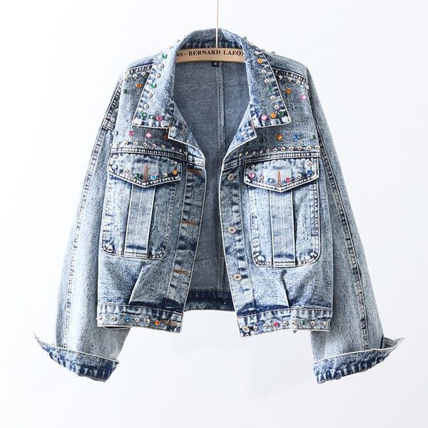 streetwear fashion diamond beading denim jacket coat women chaqueta mujer autumn loose blue black jeans jacket female outerwear, Black;brown
streetwear fashion diamond beading denim jacket coat women chaqueta mujer autumn loose blue black jeans jacket female outerwear, Black;brown
