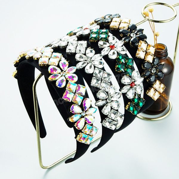 vintage crystal flower headband elegant geometric gemstone beaded velvet hairband female party hair accessory, Silver
vintage crystal flower headband elegant geometric gemstone beaded velvet hairband female party hair accessory, Silver